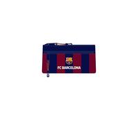 safta F.C. Barcellona - Astuccio per bambini, con doppia cerniera, ideale per bambini in età scolastica, comodo e versatile, qualità e resistenza, 23 x 11 cm, colore: blu marino/bordeaux, Blu