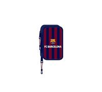 Safta F.C. Barcellona - Astuccio per scuola per bambini, con 28 oggetti inclusi, ideale per bambini dai 5 ai 14 anni, comodo e versatile, 12,5 x 4 x 19,5 cm, colore: blu marino/granato, Blu