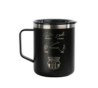 Safta F.C. Barcellona NAVY Blue - Tazza termica, bottiglia d'acqua, in acciaio inox, doppio isolamento, 12 ore di bevanda calda e 24 ore di bevanda fredda, 400 ml, 8,4 x 10,7 cm, Blu navy, M, Casual