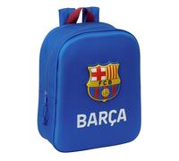 Safta - Zaino asilo F.C. Barcellona 3D - Mini adattabile al carrello, blu navy 22x10x27 cm