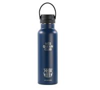 Safta F.C. BARCELONA NAVY BLUE - Borraccia termica, bottiglia d'acqua, acciaio inox, doppio isolamento, 12 ore di bevanda calda e 24 ore di bevanda fredda, 7,3 x 25 cm, 600 ml, Blu navy, M, Casual