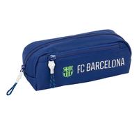 Safta F.C. BARCELONA NAVY BLUE - Triple Small Pencil Case, Children's Pencil Cas