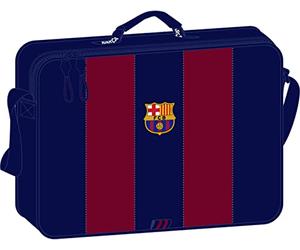 SAFTA FC BARCELONA - Extra School Wallet, Briefcase, Shoulder Bag, Comfortable and Versatile, Quality and Resistance, 38 x 6 x 28 cm, Navy Blue/Red, Navy Blue/Red, Estándar, Casual