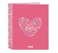 Safta FEELING - Cartella a 4 anelli, ideale per bambini di diverse età, comoda e versatile, qualità e resistenza, 27 x 6 x 33 cm, multicolore, M, Casual