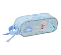 FROZEN - Astuccio doppio per bambini, ideale per scuola e ragazzi, comodo e versatile, qualità e resistenza, 21 x 6 x 8 cm