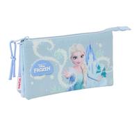 FROZEN - Astuccio triplo, astuccio per bambini, ideale per bambini in età scolastica, comodo e versatile, qualità e resistenza, 22 x 3 x 12 cm