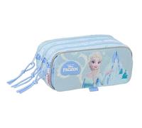 FROZEN - Astuccio triplo grande, astuccio per bambini, ideale per bambini in età scolastica, comodo e versatile, qualità e resistenza, 21,5 x 8 x 10 cm