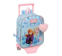 safta FROZEN ICE MAGIC - Zaino asilo con carrello, ideale per bambini di diverse età, comodo e versatile, qualità e resistenza, 22 x 10 x 27 cm, Blu chiaro, M, Casual