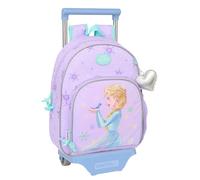 Safta Zaino con carrello per bambini Frozen Spirit 705 - 28x10x34 cm - Viola - Comodo e resistente