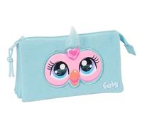 safta FURBY - Astuccio triplo, astuccio per bambini, ideale per bambini in età scolastica, comodo e versatile, qualità e resistenza, 22 x 3 x 12 cm, azzurro, M, Casual