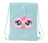 safta FURBY - Zaino a sacco piatto Junior, ideale per bambini di diverse età, comodo e versatile, qualità e resistenza, 26 x 34 cm, azzurro, M, Casual