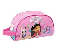 Safta GABBY'S DOLLHOUSE PARTY - Beauty case grande per bambini, adattabile al carrello, ideale per bambini dai 5 ai 14 anni, comodo e versatile, qualità e resistenza, 26 x 16 x 9 cm, colore rosa