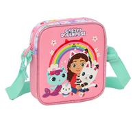 GABBY'S DOLLHOUSE - Borsa a tracolla per bambini, ideale per bambini dai 5 ai 14 anni, comoda e versatile, qualità e resistenza, 16 x 4 x 18 cm