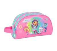 Safta GABBY'S DOLLHOUSE CONFETTI - Beauty case grande per bambini, adattabile al carrello, ideale per bambini dai 5 ai 14 anni, comodo e versatile, qualità e resistenza, 26 x 16 x 9 cm, rosa/turchese