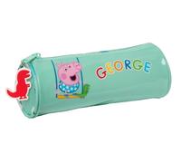 Safta GEORGE - Astuccio rotondo da scuola, astuccio per bambini, ideale per bambini dai 5 ai 14 anni, comodo e versatile, qualità e resistenza, 20 x 7 cm, colore verde menta, verde menta, Estándar,