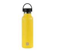 SAFTA GIALLO - Borraccia termica, bottiglia d'acqua, in acciaio inox, doppio isolamento, 12 ore di bevande calde e 24 ore di bevande fredde, 7,3 x 25 cm, 600 ml, giallo, M, Casual