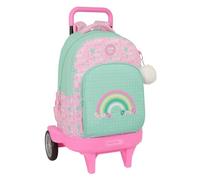 safta GLOWLAB AMAZING - Zaino grande con ruote, Compact Evoluzione, rimovibile, ideale per bambini di diverse età, comodo e versatile, qualità e resistenza, 33 x 22 x 45 cm, multicolore, M, Casual