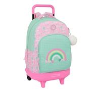 safta GLOWLAB AMAZING - Zaino grande con ruote, compatto, rimovibile, ideale per bambini di diverse età, comodo e versatile, qualità e resistenza, 33 x 22 x 45 cm, multicolore, M, Casual