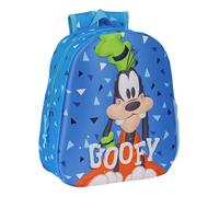 Safta GOOFY - Zaino scolastico, con design 3D, adattabile a carrozzina, ideale per bambini di diverse età, comodo e versatile, qualità e resistenza, 27 x 10 x 33 cm, colore blu, blu, Estándar, Casual