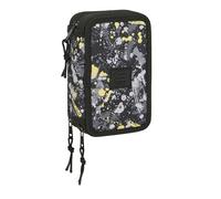 SAFTA GRAFFITI SPLASH - Astuccio scuola con 37 utili inclusi, astuccio per bambini, ideale per bambini dai 5 ai 14 anni, comodo e versatile, qualità e resistenza, 12,5 x 5,5 x 19,5 cm
