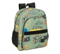 SAFTA GRAFFITI ZONE - Zaino scuola per bambini, adattabile al carrello, ideale per bambini in età scolare, comodo e versatile, qualità e resistenza, 32 x 12 x 38 cm