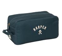 Safta HARPER & NEYER - Scarpiera media, multiuso, portatodo, sport, extrascolari, calcio, comodo e versatile, 34 x 18 x 15 cm, Blu navy, M, Casual