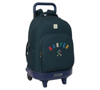 safta HARPER & NEYER - Zaino grande con ruote, compatto, rimovibile, ideale per bambini di diverse età, comodo e versatile, qualità e resistenza, 33 x 22 x 45 cm, Blu navy, M, Casual