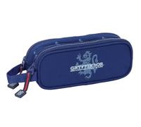 HARRY POTTER CAPTAIN - Astuccio doppio per bambini, astuccio per bambini, ideale per bambini in età scolastica, comodo e versatile, qualità e resistenza, 21 x 6 x 8 cm, Blu navy, M, Casual
