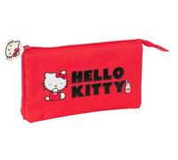 Safta Astuccio triplo Hello Kitty Iconic 22 x 12 x 3 cm Rosso/Bianco per bambini