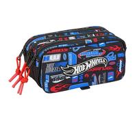 safta HOT WHEELS - Astuccio triplo grande, astuccio per bambini, ideale per bambini in età scolastica, comodo e versatile, qualità e resistenza, 21,5 x 8 x 10 cm, multicolore, M, Casual