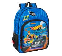Safta HOT WHEELS LET'S RACE - Zaino scuola bambino, zaino bambino, zaino per bambini, adattabile al carrello, ideale per bambini in età scolastica, comodo e versatile, qualità e resistenza, 33 x 14 x