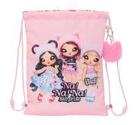 Safta NANANA FABULOUS - Zaino a sacco piatto Junior, ideale per bambini di diverse età, comodo e versatile, qualità e resistenza, 26 x 34 cm, colore rosa, Rosa, Estándar, Casual