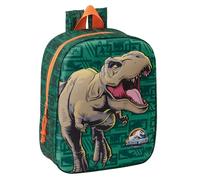 Safta JURASSIC WORLD 3D - Zaino da asilo 3D, adattabile al carrello, facile da pulire, ideale per bambini di diverse età, comodo e versatile, qualità e resistenza, 22 x 10 x 27 cm, verde scuro, M