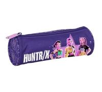 Safta K-POP Demon Hunters Fighters - Astuccio rotondo per la scuola, per bambini, 20 x 7 cm