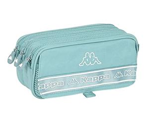 safta KAPPA - Astuccio Triplo Big, Astuccio per bambini, ideale per bambini in età scolare, comodo e versatile, qualità e resistenza, 21,5 x 8 x 10 cm, colore blu, blu, Estándar, Casual