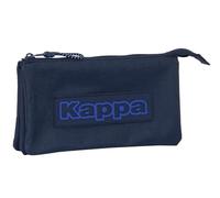 Safta Kappa Blue Night - Astuccio Triplo, astuccio per bambini, ideale per bambini in età scolastica, comodo e versatile, qualità e resistenza, 22 x 3 x 12 cm, colore blu marino, Blu navy, Estándar,