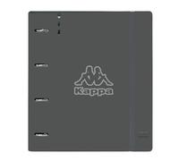 Safta KAPPA DARK - Carpeblock con 4 anelli da 35 mm, con ricambio, con 100 fogli A4, ideale per bambini di diverse età, confortevole e versatile, qualità e resistenza, 27 x 4 x 32 cm, Nero, M, Casual