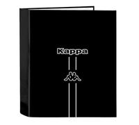 Safta KAPPA DARK - Cartella a 4 anelli, ideale per bambini di diverse età, comoda e versatile, qualità e resistenza, 27 x 6 x 33 cm, Nero, M, Casual