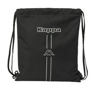 Safta KAPPA DARK - Zaino a sacco piatto, grande, ideale per bambini di diverse età, comodo e versatile, qualità e resistenza, 35 x 40 cm, Nero, M, Casual