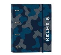 Safta KELME EPIC - Raccoglitore a 4 anelli da 35 cm con 100 fogli A4, ideale per bambini di diverse età, comodo e versatile, qualità e resistenza, 27 x 3,5 x 32 cm, Blu navy, M, Casual
