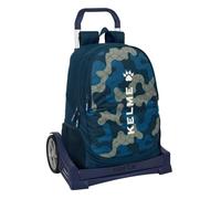safta KELME EPIC - Zaino per scuola, schienale ergonomico, con carrello Evolution, ideale per bambini di diverse età, comodo e versatile, qualità e resistenza, 32 x 16 x 44 cm, Blu navy, M, Casual