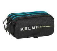 safta KELME IRON - Astuccio triplo grande, astuccio per bambini, ideale per bambini in età scolastica, comodo e versatile, qualità e resistenza, 21,5 x 8 x 10 cm, Nero, M, Casual