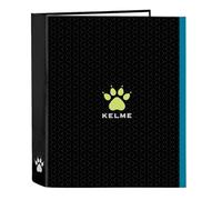 Safta KELME IRON - Cartella a 4 anelli, ideale per bambini di diverse età, comoda e versatile, qualità e resistenza, 27 x 6 x 33 cm, Nero, M, Casual