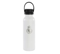 safta KINETICO SPAIN S.L.U. Real Madrid 1ª attrezzatura 24/25 - Bottiglia di acqua, in acciaio inox, doppio isolamento, 12 ore di bevanda calda e 24 ore di bevande fredde, 7,3 x 25 cm, 600 ml,