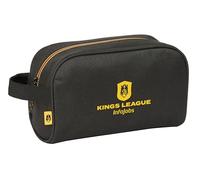 Safta Kings League - Beauty case per bambini con manico, beauty case per bambini, facile da pulire, comodo e versatile, qualità e resistenza, 24 x 10 x 15 cm, colore: nero, Nero, Estándar, Casual