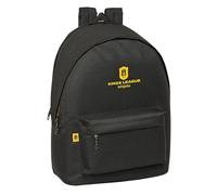 Safta KINGS LEAGUE - Zaino per laptop da 15,6" e USB, ideale per giovani di diverse età, tessuto riciclato, comodo e versatile, qualità e resistenza, 31 x 18 x 44 cm, colore: nero, Nero, Estándar,