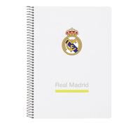 safta KIT REAL MADRID 25/26 - Quaderno, Quaderno da 80 fogli, Copertina Rigida, 1 Disegno, Ideale per Bambini di Diverse Età, Comodo e Versatile, Qualità e Resistenza, 15,5x22 cm