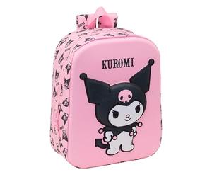 safta KUROMI 3D - Zaino per asilo 3D, adattabile al carrello, facile da pulire, ideale per bambini di diverse età, comodo e versatile, qualità e resistenza, 22 x 10 x 27 cm, Rosa, M, Casual