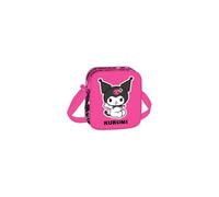 safta KUROMI - Borsa a tracolla piccola, borsa a tracolla per bambini, borsa per bambini, ideale per bambini dai 5 ai 14 anni, comoda e versatile, qualità e resistenza, 16x4x18 cm