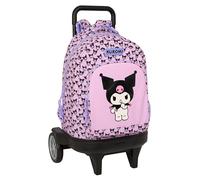 safta KUROMI - Zaino grande con ruote, Compact Evoluzione, rimovibile, ideale per bambini di diverse età, comodo e versatile, qualità e resistenza, 33 x 22 x 45 cm
